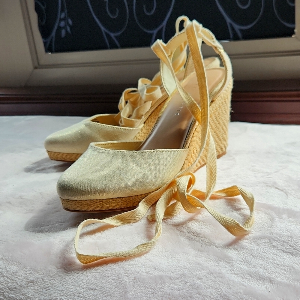Kelly & Kate ballet strap wedges
